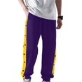 thumbnail image 3 of Bamboohart Men‘S Fashion Tear Away Pants Loose Fit Basketball Pants High Split Snap Button Sweatpants 9pcs, 3 of 7