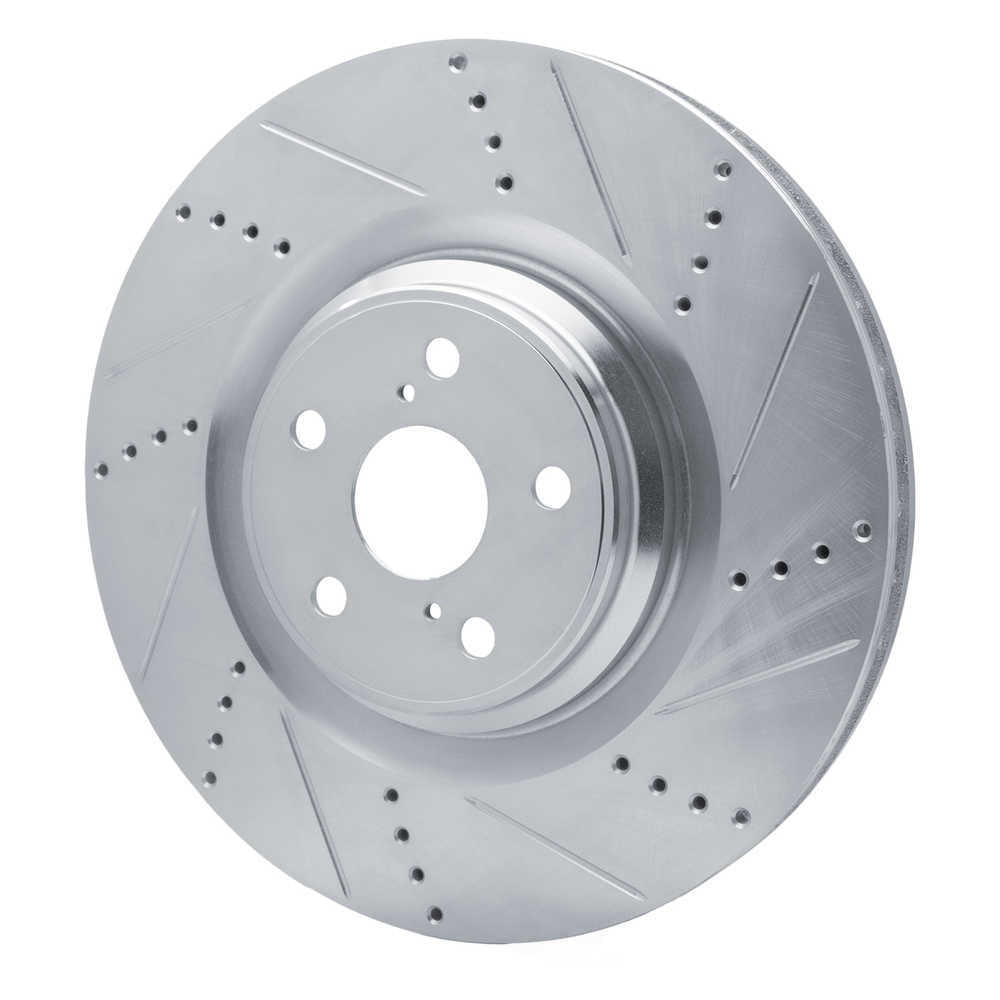 Dynamic Friction Company 631-75031D DFC Brake Rotor - Drilled And Slotted - Silver