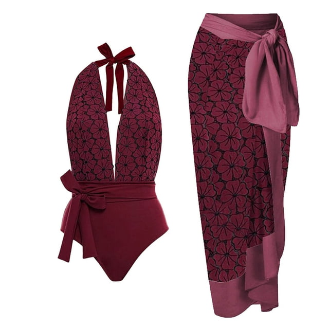 Traje de baño de una pieza para mujer, conjuntos de bikini para mujer, traje de baño de una pieza estampado sin espalda, traje de baño de playa, conjunto de bikini para mujer