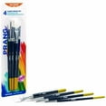 thumbnail image 4 of Hobby Four-Brush Set, Assorted, Synthetic, Flat; Round, 4/pack | Bundle of 2, 4 of 4