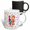 Multicolor, variant on 3drose, Image of Word Love in Bright Colors on Pastel Floating Hearts, 11oz Mug