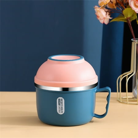 

Qepwscx 304 Stainless Steel Bowl Large Capacity Fast Food Cup Student Tableware Set Instant Noodles Bowl Rice Bowl Lunch Box PP Heatable Warehouse Sale Clearance