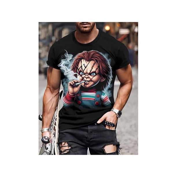 Design 100% Polyester 3D Fashion T-Shirt - Casual Crew Neck, Regular Fit, Slight Stretch, Printed Graphic Tee, 180gsm