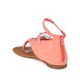 thumbnail image 3 of Qupid New AG73-Agency-312X Women Suede Thong Elastic Lace Ankle Strap Flat Sandal, 3 of 5