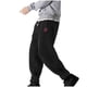 thumbnail image 4 of Puntoco Pantalones de lana de cordero con cordón y bolsillo estilo retro de color liso a la moda para tiempo libre para hombre, 4 of 5