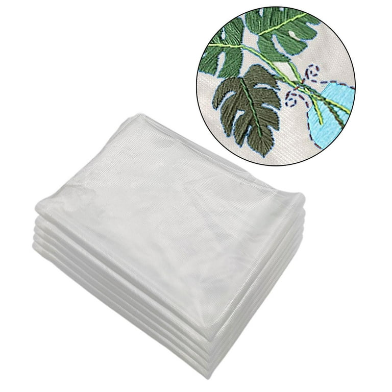 Fabric Transfer Paper Water Soluble Embroidery Stabilizer Topping 5Sheets, Size: 210 mm x 297 mm