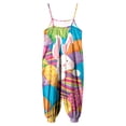 thumbnail image 5 of Staki Toddler Girl Easter Toddler Girls Kids Jumpsuit One Piece Floral Playsuit Strap Romper Summer Outfits Clothes 1-10Y(Blue,7-8Years), 5 of 6