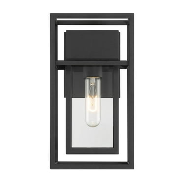 Designers Fountain Burton 1 Light Black Outdoor Wall Lantern, D277M-6EW-BK