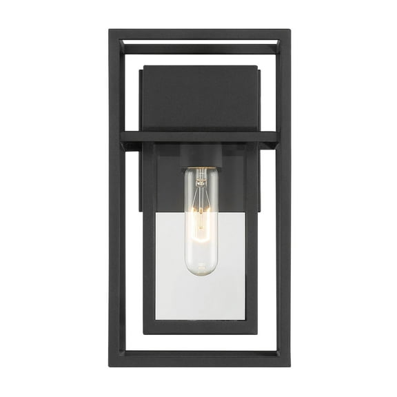 Designers Fountain Burton 1 Light Black Outdoor Wall Lantern, D277M-6EW-BK