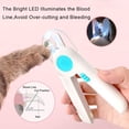 thumbnail image 4 of Cortauñas profesional para perros y gatos, recortador de uñas para mascotas con luces LED y protector contra salpicaduras, para mascotas pequeñas y medianas (azul)., 4 of 5