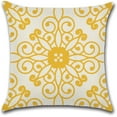 thumbnail image 5 of Pillow Covers 18x18 Set of 4, Modern Sofa Throw Pillow Cover, Decorative Home Outdoor Linen Fabric Geometric Pillow Case for Couch Bed Car 45x45cm, Yellow, 5 of 6