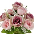 thumbnail image 2 of Mainstays 17.5 inches Indoor Artificial Rose Bush with Leaves, Pink Color, Polyester, 2 of 8