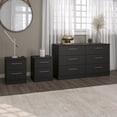 thumbnail image 4 of Kappesberg Foster Black 3-Piece Modern Dresser and Nightstand Bedroom Set, 4 of 6