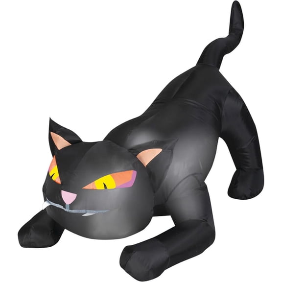 Gemmy 28" x 50" Inflatable Outdoor Halloween Cat