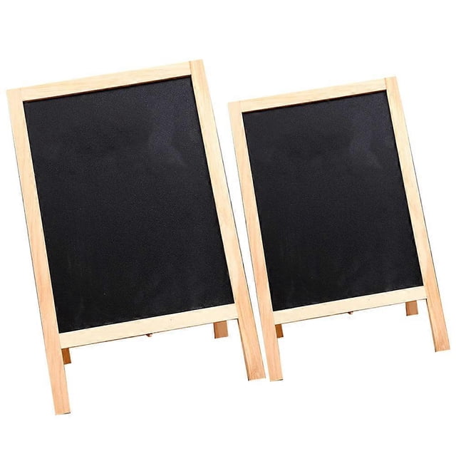 Wooden Double Sided Chalkboard Whiteboard for Home Black Color Foldable and Reusable 2 Pieces