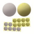 thumbnail image 1 of 200 Uds. Pegatinas en relieve, sellos de certificado de oro metálico en blanco, pegatinas de papel de aluminio en relieve, pegatinas de borde festoneado, sello en relieve, sellado en blanco, 1 of 5