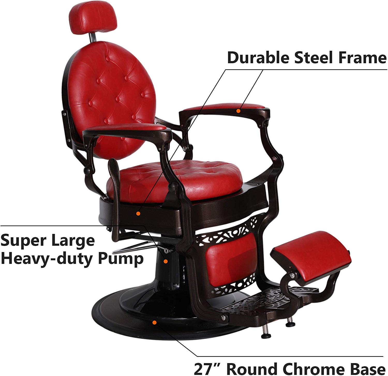 Barberpub Heavy Duty Metal Vintage Barber Chair All Purpose Hydraulic Recline Salon Beauty Spa Chair Styling Equipment 3849 Walmart Com Walmart Com
