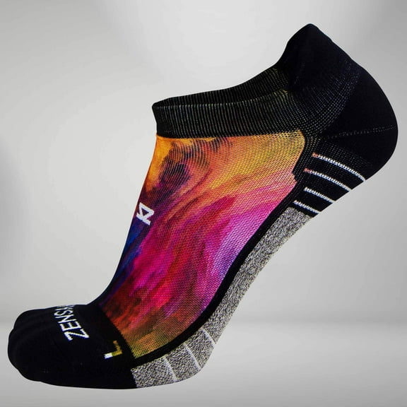 Zensah Color Explosion Socks (No Show) M / White
