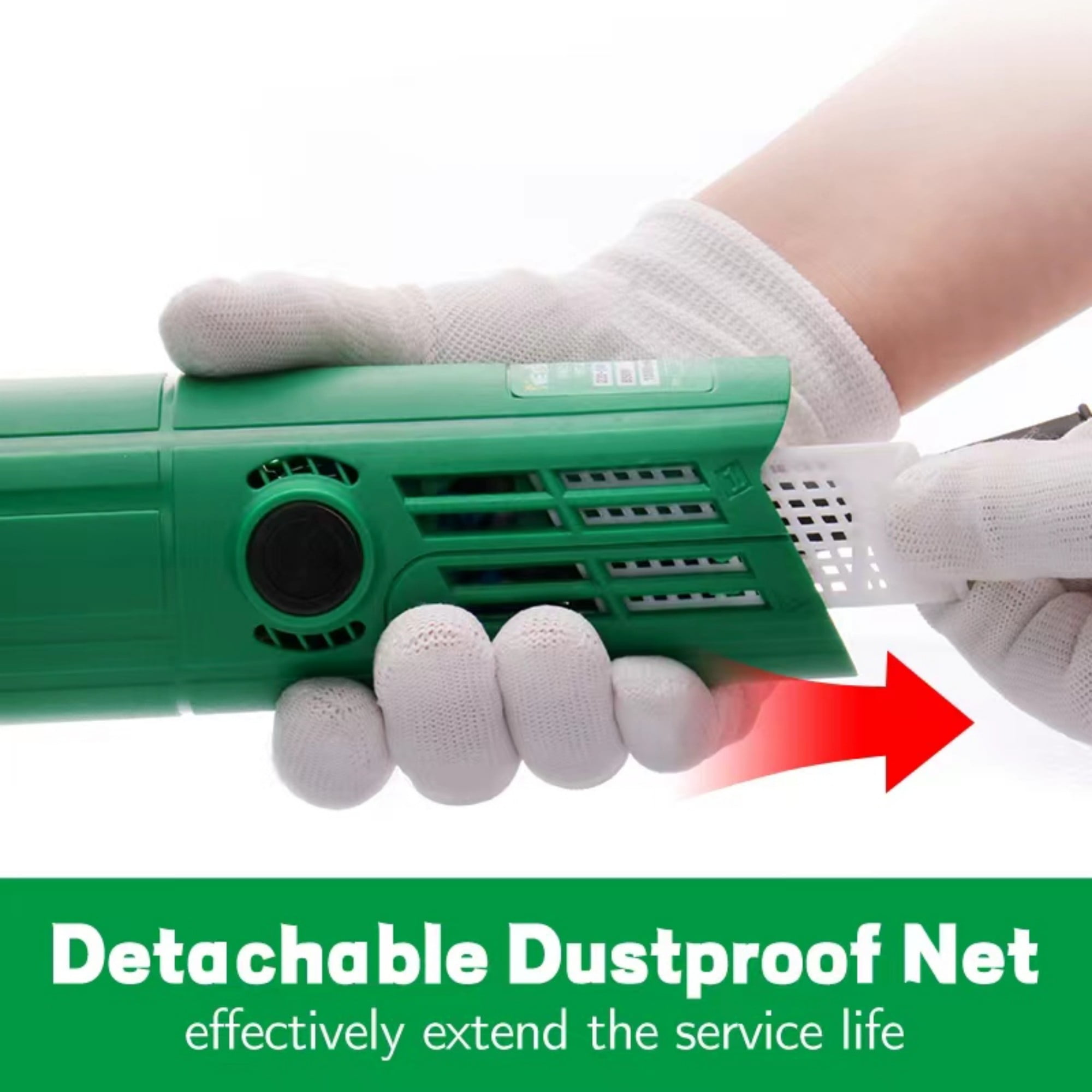 NEWBEAT 850W Angle Grinder, 4-1/2 inch Metal Cutter Grinder Tool with Wheel Guard, Side Handle, Spanner and Carbon Brush for Metal Wood, Green