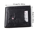 thumbnail image 4 of Leather Bat Wallet for Men Women Foldable Wallets, Slim Card Holder with Hollowed-out Eyes and Gift Box, Ideal Gift for Man Husband, 4 of 9