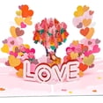 thumbnail image 1 of Tarjeta emergente de aniversario de corazón de amor TANGJMXG 3D globos aerostáticos rosas románticas, 1 of 5