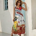 thumbnail image 5 of Las Vegas Casino Gambler Womens Night Club Maxi Dress V Neck Sleeveless Bohemia Long Dresses, 5 of 9