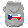 thumbnail image 1 of Bone Shaped Czech Republic Flag Screen Print Pet Hoodies Grey Xl (16), 1 of 1