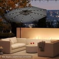 thumbnail image 2 of Gymax 10FT Offset Umbrella 360° Rotation Sun Shade Solar Powered LED Gray Patio, 2 of 8