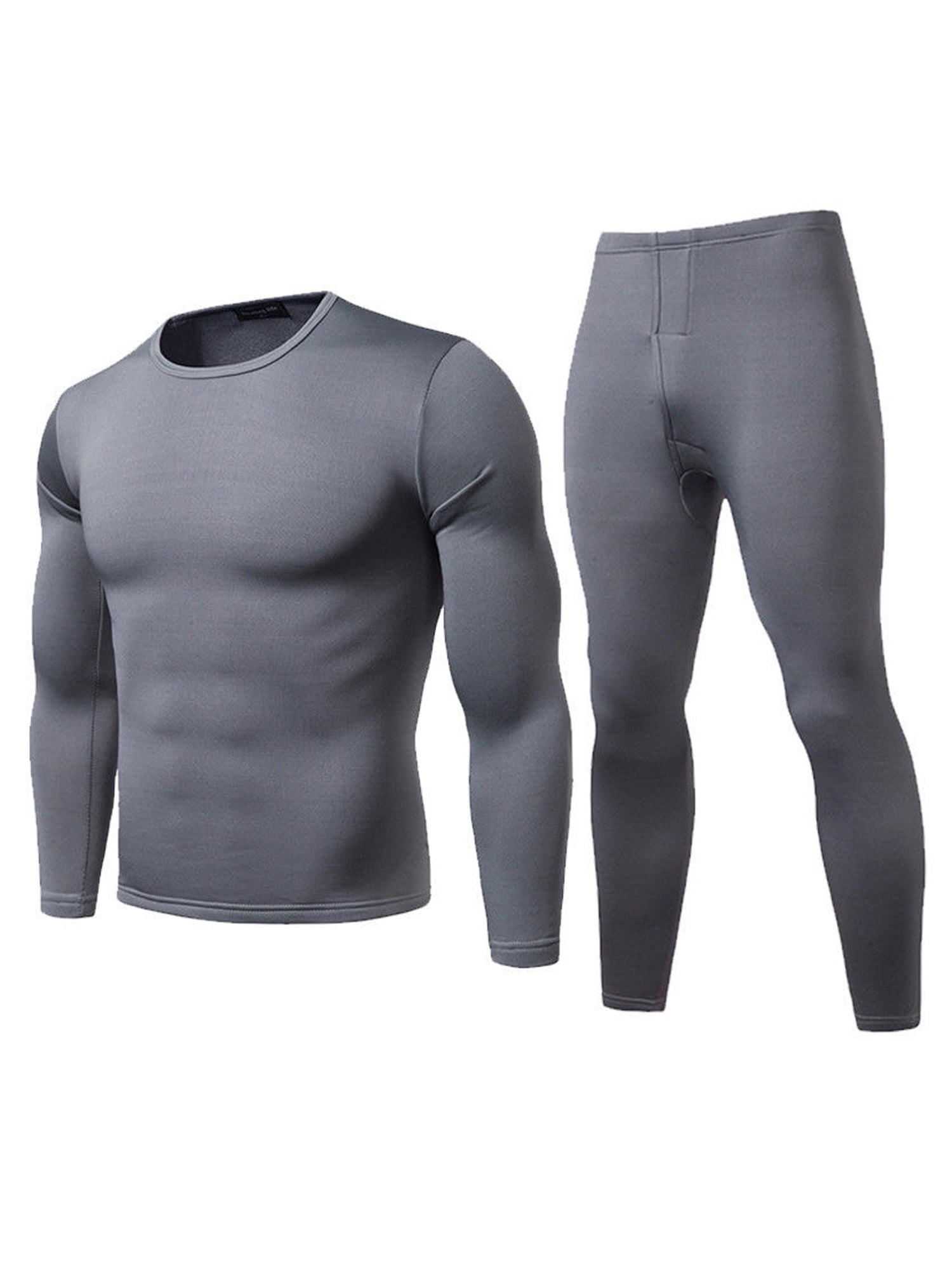 Mens Thermal Base Layer Long Sleeve Compression Top Leggings Tights Underwear Set Wicking Long Johns 