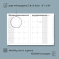 thumbnail image 5 of POPRUN Planner 2025, 6.5" x 8.5" Weekly Planners & Appointment Books, Leather Soft Cover with Monthly Tabs, Inner Pocket, 100GSM Thick Paper - Cerulean Blue, 5 of 6