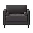 thumbnail image 3 of Hawthorne Collections Chaise d'Appoint en Tissu Transitionnel Gris Bruyère, 3 of 8
