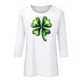 thumbnail image 4 of Xuyuer St. Patrick's Day Womens 3/4 Sleeve Crew Neck Spring T-Shirts Merry and Bright Casual Pullover Graphic Tee Tops Cute Tunic Tops Basic Tees Blouses Business Work Tee Top, 4 of 5