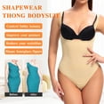 thumbnail image 5 of MANIFIQUE 2 Packs Thong Shapewear Bodysuit for Women Tummy Control Open Bust Body Shaper Slimmer Shaping Thong, 5 of 6