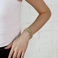 thumbnail image 3 of Elegance designs Pulsera de bolas de cuentas chapada en oro Pulseras de cuentas de oro elásticas elásticas para mujeres 4 piezas, 3 of 5
