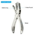 thumbnail image 4 of Uxcell 1/4" Single Hole Punch Handheld Hole Puncher Metal Paper Puncher, Silver 2 Pack, 4 of 6