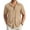 Khaki, variant on COOFANDY Men's Summer Linen Shirts Short Sleeve Button Down Shirts for Men Fashion Beach Casual Shirt