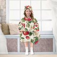 thumbnail image 7 of FORMRS Wearable Blanket Hoodie with Sleeves for Kids Cozy Flannel Sweatshirt, Apple Leaves Pattern, 7 of 7