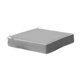 thumbnail image 3 of Cojín para silla impermeable con correas de sujeción, cojín cuadrado acolchado con bordes ribeteados, asiento de patio. gris claro, 3 of 8
