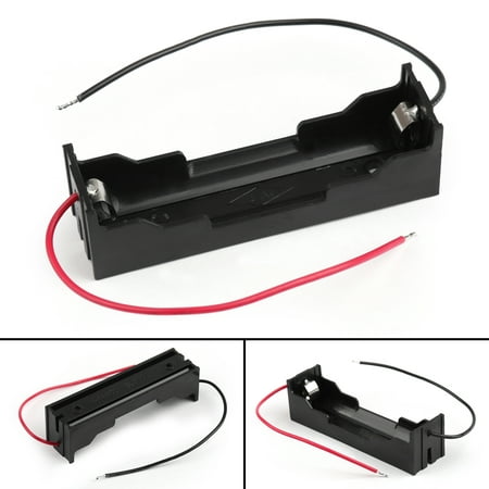 Areyourshop 1PCS Cell 18650 Battery Rechargeable 3.7V Clip Holder Case Box With Wire