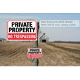 thumbnail image 2 of Large No Trespassing Signs Private Property Metal 10x14 Inch Rust Free Aluminum,Durable/Weatherproof Up to 8 Years Outdoor for Home (4-Pack), 2 of 8
