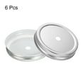 thumbnail image 3 of 6Pcs Mason Jar Canning Cap, 87mm Regular Mouth Tin Plate Caps Inserts, Silver, 3 of 5