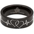 thumbnail image 5 of Double Heart Tungsten Carbide Ring, 5 of 9