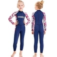 thumbnail image 2 of Naiovety Trajes de neopreno para niños Traje de baño para niños Anti-quemaduras solares Traje de baño para niños de manga larga Traje de baño para Deportes acuáticos azul marino XL Naiovety OD003686-09, 2 of 6