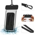 thumbnail image 3 of Ofertas Únicas 2 Pcs Bolsa Móvil Luminosa Impermeable Negra Funda Impermeable Universal Compatible con Teléfono 4.92"x9.65", 3 of 6