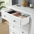 thumbnail image 5 of HSUNNS 5 Drawer Dresser for Bedroom, Chest of Drawers for Bedroom, Storage Cabinet Nightstand Dresser Organizer with Modern Design, Closet, White, 5 of 11