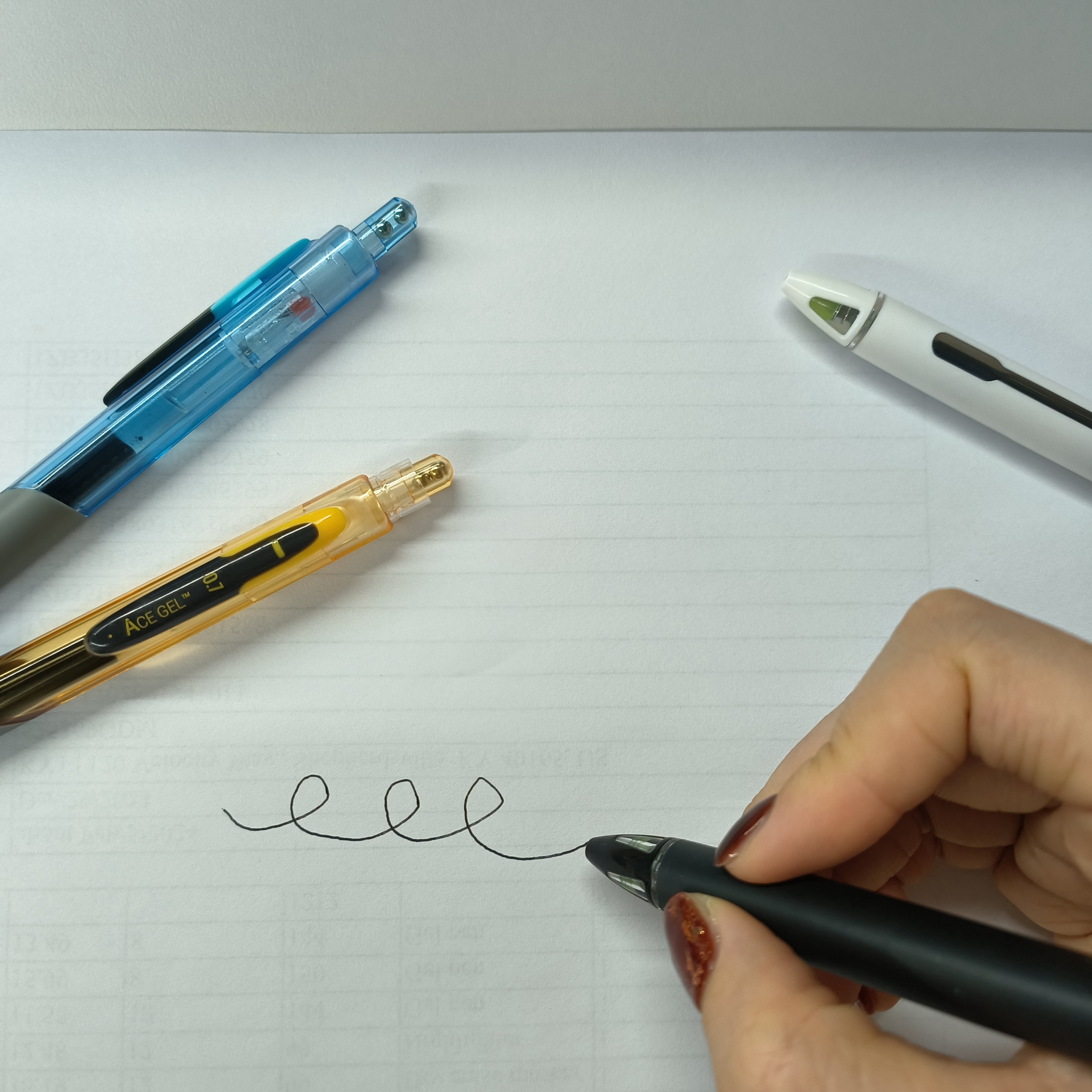 Ace Gel Retractable Gel Ink Pens: Black Ink 0.7mm Click Pen for Smooth Writing Journaling Notetaking No Bleed & Smear & Smudge 4ct