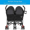 thumbnail image 5 of Infans Foldable Twin Baby Double Stroller Kids Ultralight Umbrella Stroller Pushchair, 5 of 6