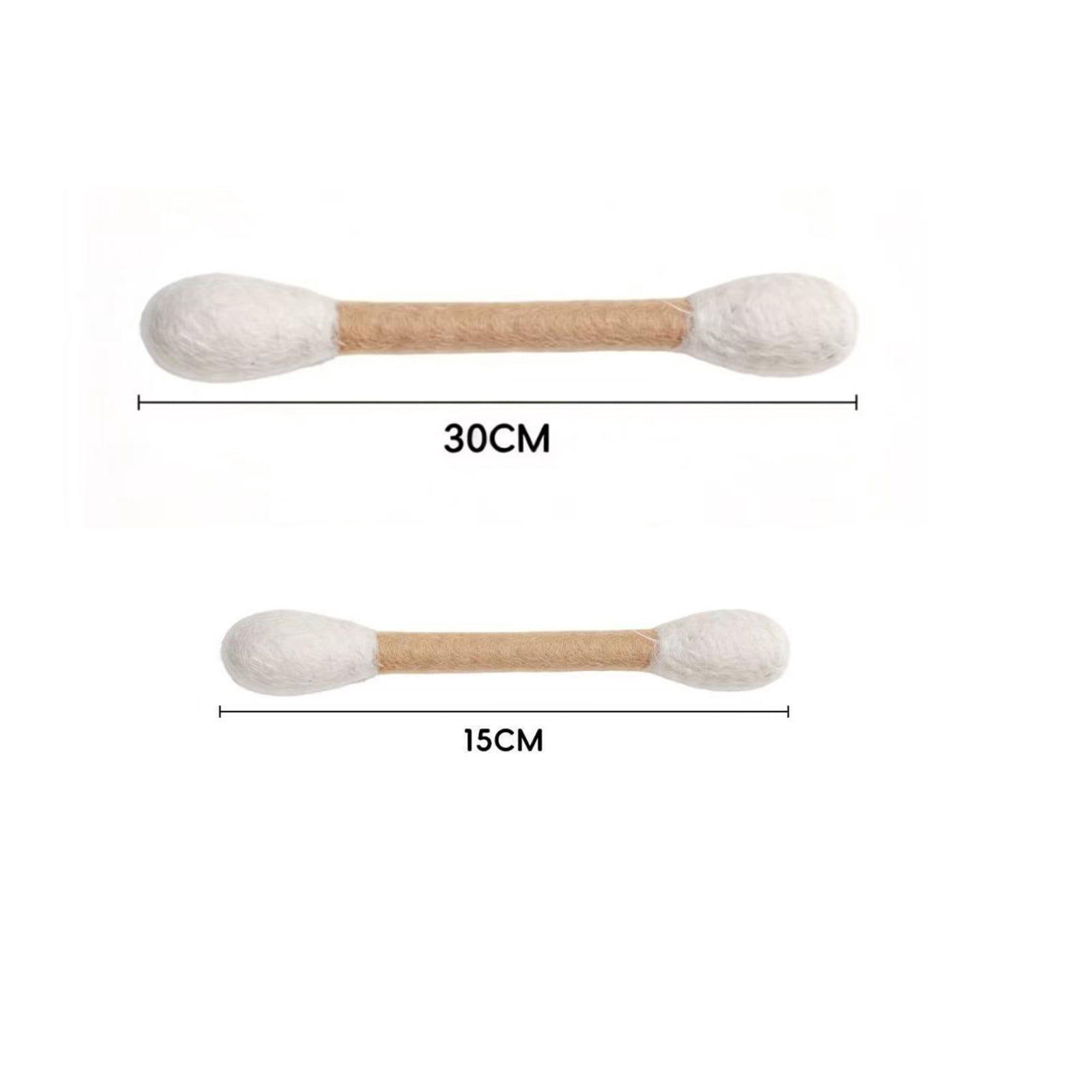30CM Swabs Large Size Cat Toys with Catnip, Interactive Cotton Cat Toy Chew Sticks for Indoor Relieves Anxiety (6PC)
