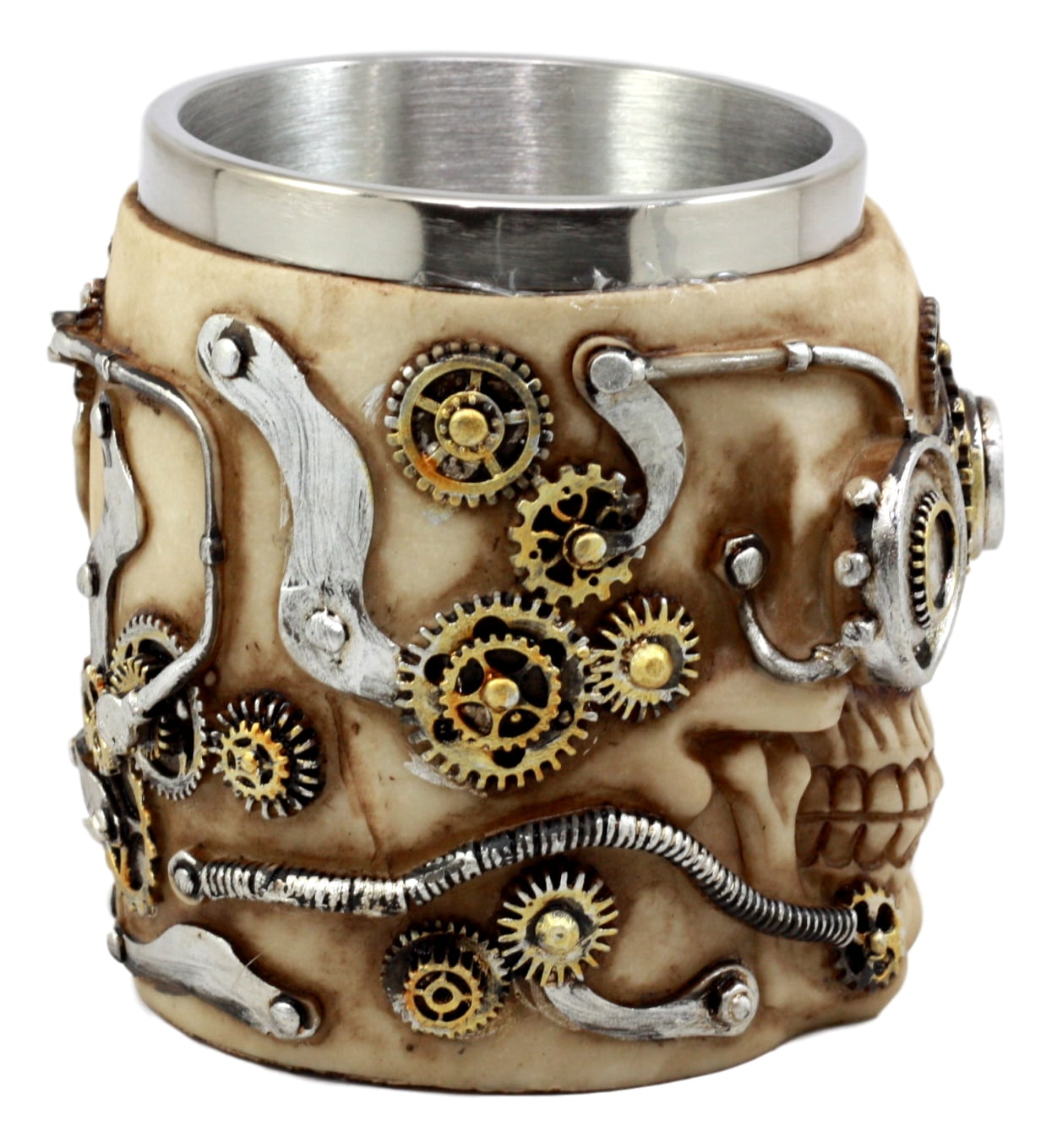 Pacific Giftware Steampunk Gear Head Skull Mug Gothic Tankard 11oz Beer Mug Drinking Vessel 