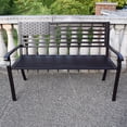 thumbnail image 3 of Steel Patio 50-in American Pride Bench in Coffee Finish, 3 of 4